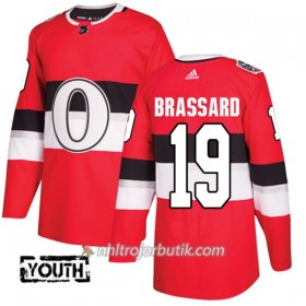 Barn Ishockey Ottawa Senators Tröja Derick Brassard 19 Adidas 2017-2018 Röd Classic Authentic